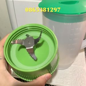 Combo dao 4 và cối nhựa chống vỡ máy xay sunhouse Kim cương bbh