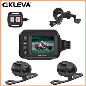 Ekleva Đầy Đủ Cơ Thể Không Thấm Nước Camera xe máy 720P HD phía trước phía sau Xem Camera hành trình DVR Dash Cam Logger Ghi Hộp