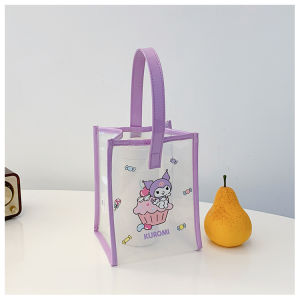 กระเป๋าเครื่องสำอาง PVC ใส กันน้ำ ขนาดเล็ก ลายการ์ตูน กระเป๋าถือพกพาสำหรับผู้หญิง กระเป๋าใส่เครื่องสำอาง กระเป๋าใส่ของใช้ในห้องน้ำ