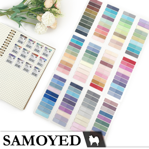 Pembatas Buku Plastik & Penanda Halaman Plastik: 1 Set Page Markers Samoyed PM-J33