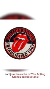 THE ROLLING STONES ROCK N ROLL BAND IRON ON PATCHES NOT EMBROIDERED