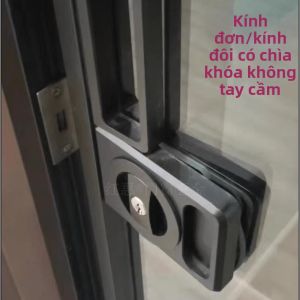 MUHUASHA | Khóa Cửa Trượt Kính Narrow Không Tay Nắm