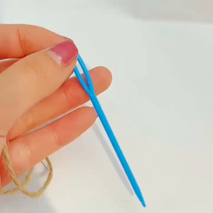 เข็มถักพลาสติก 6 ชิ้น DIY เสื้อกันหนาว เครื่องมือทอผ้าหัวมน ไม่คม คุณภาพดี สีสวย