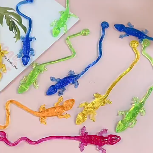 🔥พร้อมส่ง🔥 ตุ๊กแกหนึบ จิ้งจกเหนียว จิ้งจกหนึบ จิ้งจกของเล่น จิ้งจกเหวี่ยง สุ่มสี ของเล่นเหนียวสำหรับเด็ก ของเล่นเด็ก