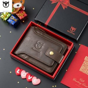 Ví nam bóp nam cao cấp da bò thật dáng đứng ngang đẹp thời trang BULLCAPTAIN cầm tay full hộp da mềm mịn - hàng cao cB06
