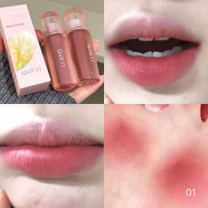 QIBEST Matte Lip Glaze Nude Velvet Liquid Lipstick Chống Thấm Nước Lâu Trôi Màu Đỏ Gợi Cảm Bóng Trang Điểm Môi Bùn Mỹ Phẩm 2.8G