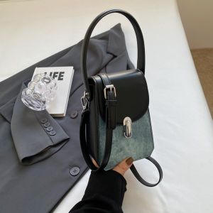 French Elegant Mini Handbag Womens Fashionable Chain Bag Simple Trendy Versatile Compact Size PU Leather Shoulder Bag
