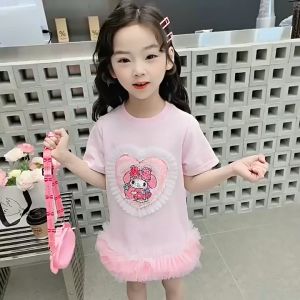 กระโปรงเด็กฤดูร้อนชุดเลื่อมเด็กลูกไม้การ์ตูนเจ้าหญิงกระโปรง