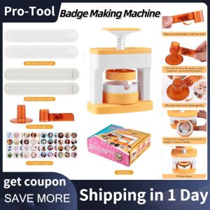 ⭐Local Warehouse+COD⭐ Button Maker Machine Badge Maker Press Machine for P-ersonalized Decorations DIY Creation Unique Gift 48pcs Button Part