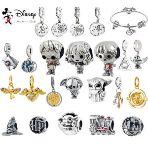 Hot Toys | Disney Cartoon Character 925 Silver Charm Beads Golden Snitch/Yoda/Castle Pendant Beads DIY Jewelry Gifts For Fans Women Girls