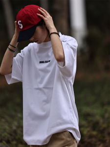 Nobodyknows 320g Heavyweight Washed Casual Loose Mens T-shirt Summer Trendy Brand Half Sleeve American Style Top Youth Fashion