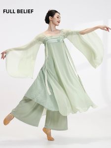 FULLBELIEF | Trang Phục Múa Đạo Diễn Hán-Tang với Áo Dài Tay và Dải Lụa Bay