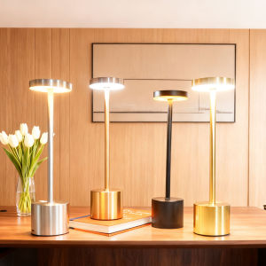 Simple Touch Sensor LED Table Lamp Rechargeable Desk Lamp 3Colors Adjustable Bedside Creative Ambient Light Bar Room Decor Light