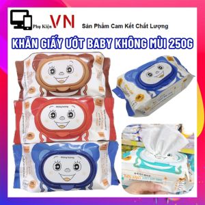 Khăn Giấy Ướt BABY WIPES Không Cồn Không Mùi Mềm Mịn An Toàn Cho Bé - Khăn Ướt Cho Bé Kháng Khuẩn Dịu Nhẹ - Khăn Lau Đa Năng Gói 250gr