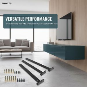 1 Set L-shape Partition Support Brackets Heavy Duty Shelf Brackets Industrial Metal Bracket Wall Mount Fixed Rack With Screw