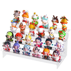 YOUKAMAN | Clear Acrylic Stair-Step Shelf
