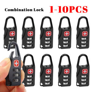 1-10PCS Cross Symbol Combination Lock Safe Code Mini Resettable 3 Digit Padlock Luggage Travel Number Lock for Outdoor Travel