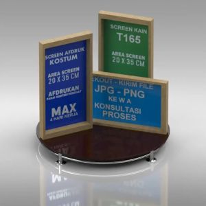 Kostum Afdruk Screen Sablon PLASTIK 20x35 cm Plus Tinta