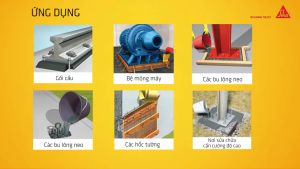 Sika Grout GP Chinh hãng (BAO 25KG). Vữa rót trộn sẵn gốc xi măng có thể bơm được bù co ngót