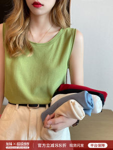 Dopamine Green Strap Vest Loose Fit Sleeveless Womens Inner Wear Summer 2025 New Style Versatile Base Layer Top