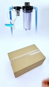 คู่กระบอกเครื่องกรองน้ำ 1+1 ตู้นํ้าเตื่องสีใส 10 นิ้ว สำหรับการผลิตพื้นฐาน สุขภาพดี ประหยัดเงิน 100 บาท