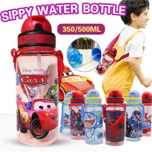 【Ready To Stock /Fast Shipment】350ML/500ML Tumbler With Straw And Strap For Kids BPA Free Tumbler Frozen Tumbler For Kids，Drop-resistant Portable Tumbler For Kids Boys Girls For School，Cute Tumbler With Straw And Shoulder Strap
