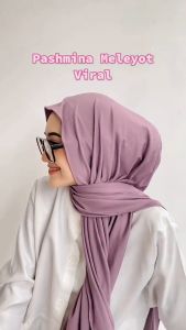 Kerudung Pashmina Jersey Panjang 180x60 cm: Hijab Pashmina Meleyot Viral TikTok 2023