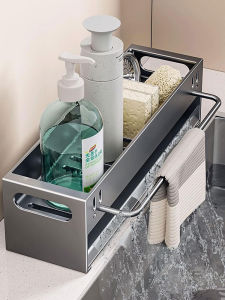 Kitchen Sink Caddy Organizer Dish Soap Brush Sponge Holder Countertop Sink Organizer Rack for Kitchen Organizers and Storage