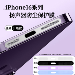 Applicable to Apple 16 Promax Speaker Dustproof Net 14/13mini Mobile Phone Speaker a Wire Fence Stickers Integrated Iphone15 Bottom Protective Film with Hard Coating