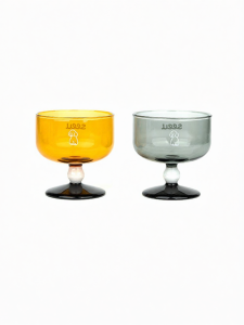 Amber High-foot Drinking Glass 200ml