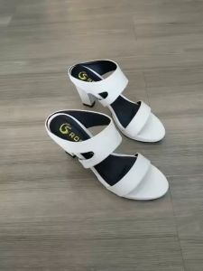 Dép sandal nữ cao gót 7cm hàng hiệu rosata hai màu đen trắng thời trang cao cấp ro336
