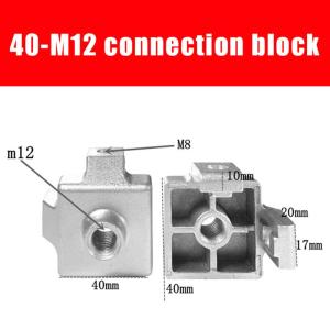 Zinc Alloy Caster Wheel Cup Fixing Block Reliable Connect Mount for M8 M10 M12 3030 4040 4545 Profile Guardrail