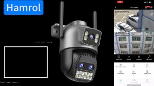 Hamrol 15MP Three Lens PTZ WiFi Camera 10X Zoom 5G&2.4GHz Human Tracking Outdoor Waterproof Wireless CCTV O-KAM App
