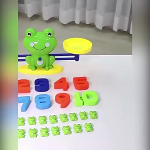 【SG Stock】Educational Frog Balance Math Game Counting Number Scale Toy Kids Early Learning Math Enlightenment Toy