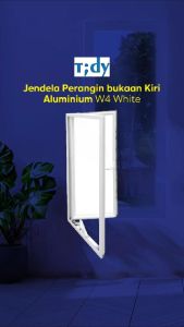 Tidy Jendela Perangin Bukaan Kiri Aluminium W4 60x150 Cm Putih
