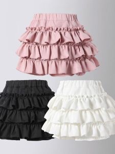Cô Gái Puffy Váy Dance Váy Ngắn Phong Cách Xuân Hè Đồng Phục Đi Học Phong Cách Ve Áo Trang Phục Trẻ Em Váy Bánh Kem Thời Trang