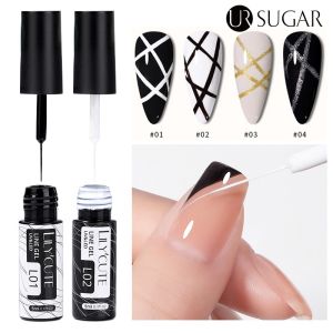 UR SUGAR LILYCUTE 5ml Liner Gel Nail UV polish 2 in 1 Ultra-fine Brush Head French pull Line Graffiti Painting Stripe Design Gel Varnish