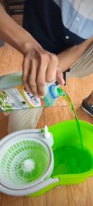 Tongkat Handle Spin Mop 360 LINEZON size BOLDE 16 CM + Refill - Gagang Pel Tongkat Spin Mop Modern