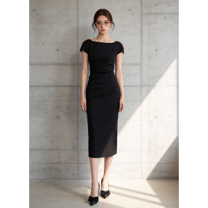 PIAOYA | Sleeveless Slimming French Bodycon Dress Mid-Length