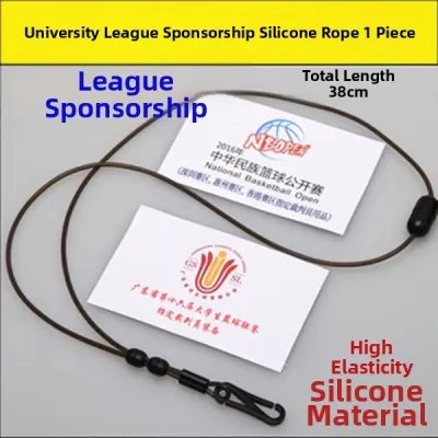 Elastic Whistle Rope Soft Silicone Steel Wire Short Whistle with Whistle Rope Anti-Blast Explosion-Proof Rope Basketball Referee Supplies