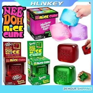 【Local Seller】3PCS NeeDoh Nice Cube Schylling Cube Squishy Toys Soft Stress-Relief Sensory Squeeze Toy Rebound Release Anxiety Toys for Kids and Adults HLINKEY