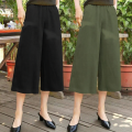 Lieoyuarn | Loose Breathable Cotton Linen Culotte Pants. 