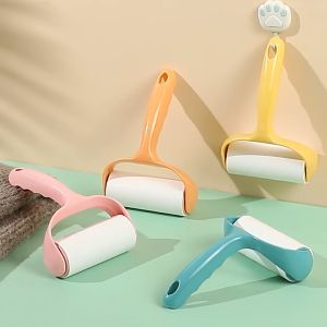 ลูกกลิ้งเก็บฝุ่นและขนบนเสื้อผ้า ลูกกลิ้งกำจัดขน ลูกกลิ้งทำความสะอาด ขจัดขนแมวและขนสุนัข ลูกปาที่ชัดเจน ชุดสีชม