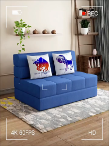 Foldable Dual-Function Sofa Bed Sponge sofa with Washable Tatami Mat Single-Person Lazy Sofa for Lying Down and Sleeping
