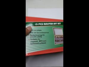 15pcs Router Bits Set 1/4 inch Shank Carbide Milling Cutter Tools Kit with Wooden Case