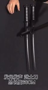 Large 67CM luminous Japanese samurai sword sensor sound and light broadsword childrens toy