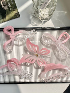 พรีเมี่ยมน้ําแข็งโปร่งใสแป้งGradientผมคลิปหัวใจรักผีเสื้อHairpinฤดูร้อนอุปกรณ์เสริมผมสําหรับผู้หญิง