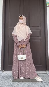 VONZI DRESS GAMIS CRINKLE MOTIF BUNGA BUSUI DEWASA REMAJA