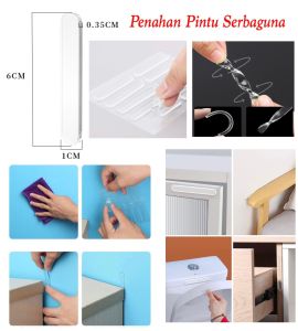 Penahan Pintu Silicone Ganjalan Pengaman Pintu Pelindung Dinding Tembok Silikon Praktis Serbaguna
