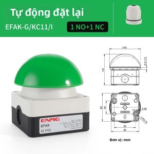 ENMG | Nút Dừng Khẩn Cấp Chống Nước IP65 Đầu Nấm Tự Khóa Điều Khiển Bằng Chân/tay 1NO Dùng Cho An Toàn Công Nghiệp